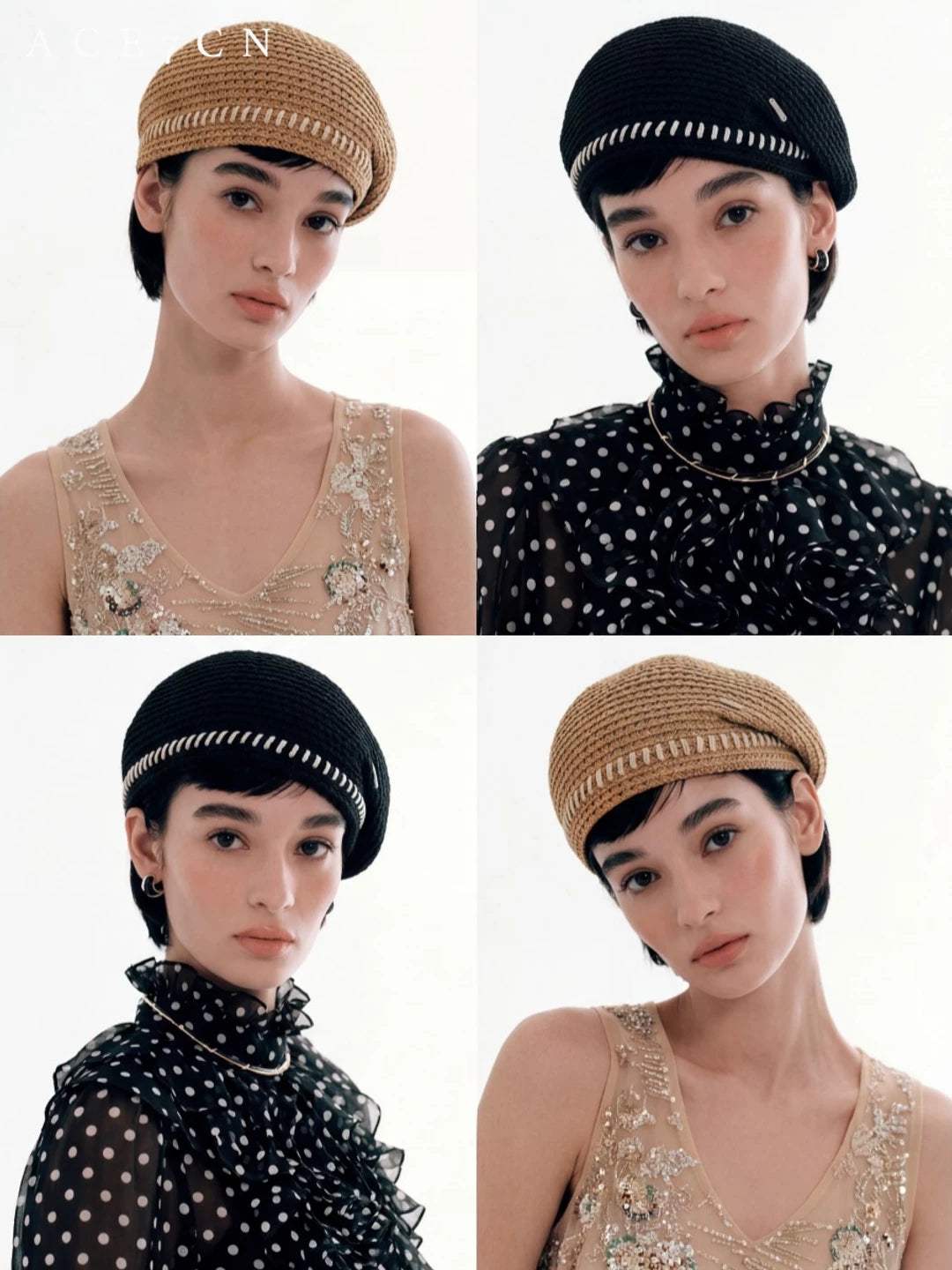 Hand-Stitched Pillbox Beret — ACE7CN
