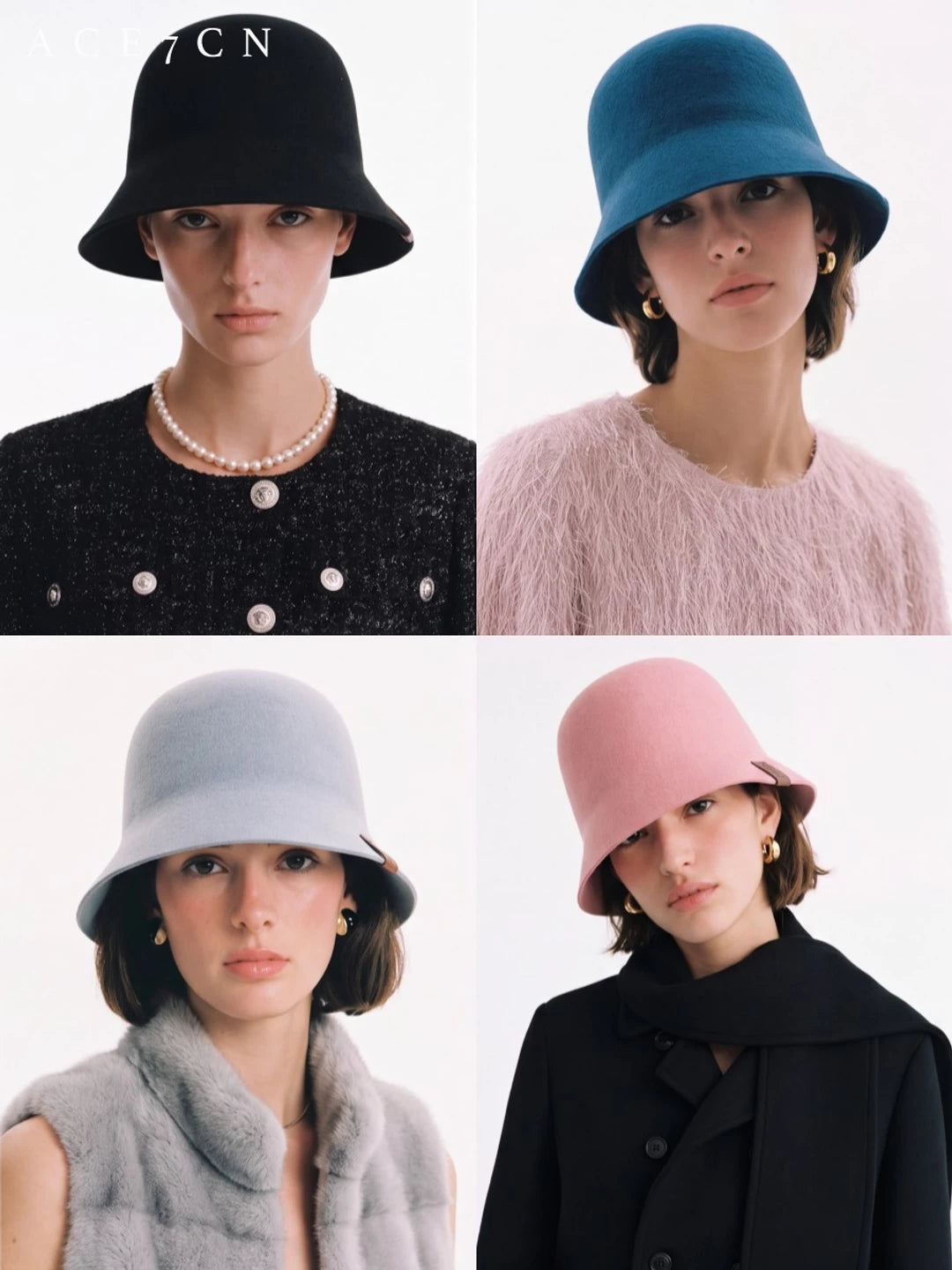 Wool Lampshade Bucket Hat — ACE7CN