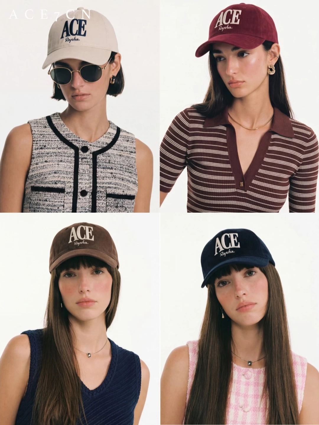 Embroidered Deep-Crown Baseball Cap — ACE7CN