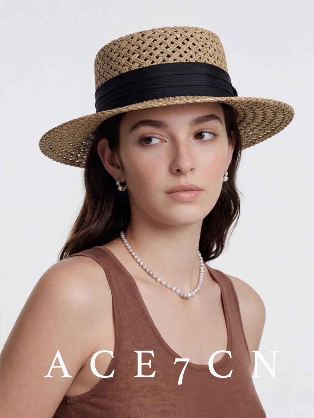 Openwork Silk-Straw Fedora — ACE7CN