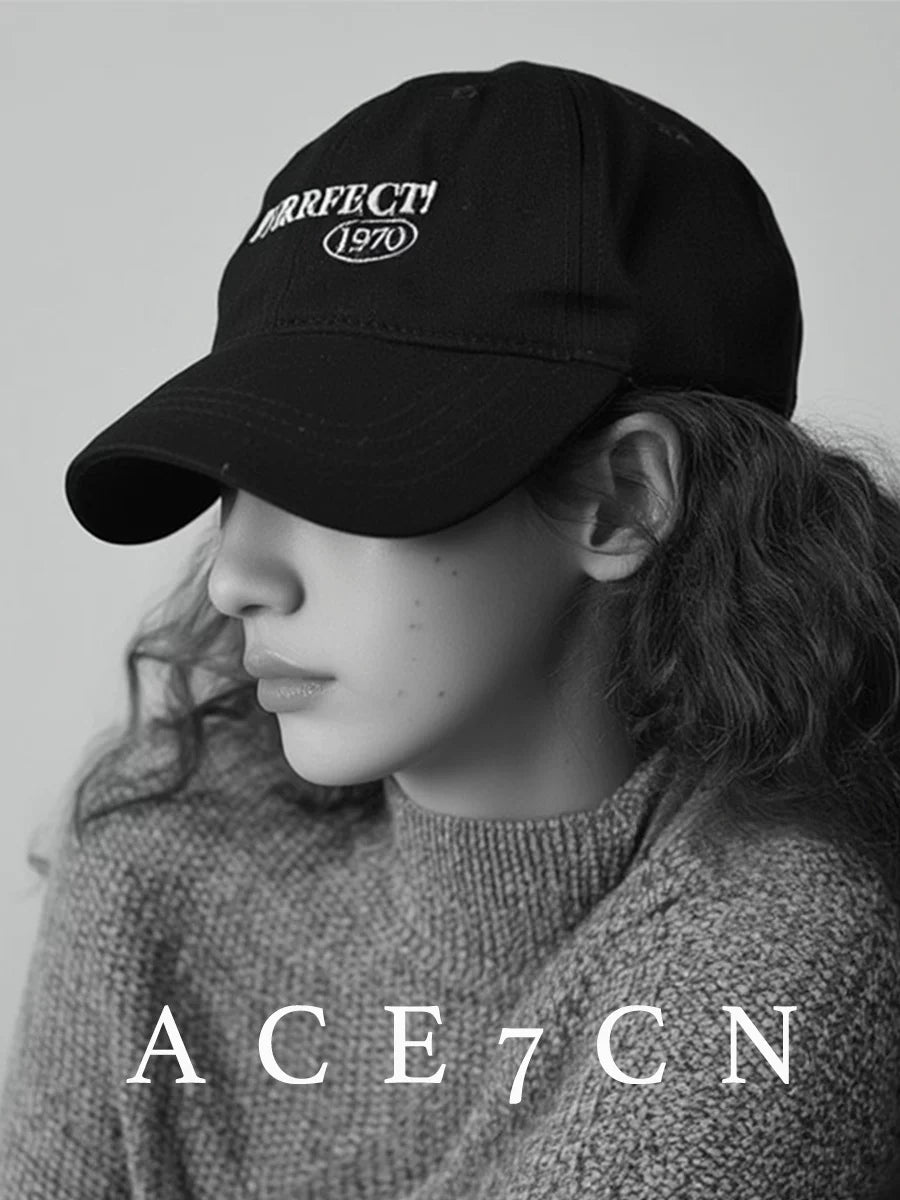 Letter-Detail Baseball Cap — ACE7CN