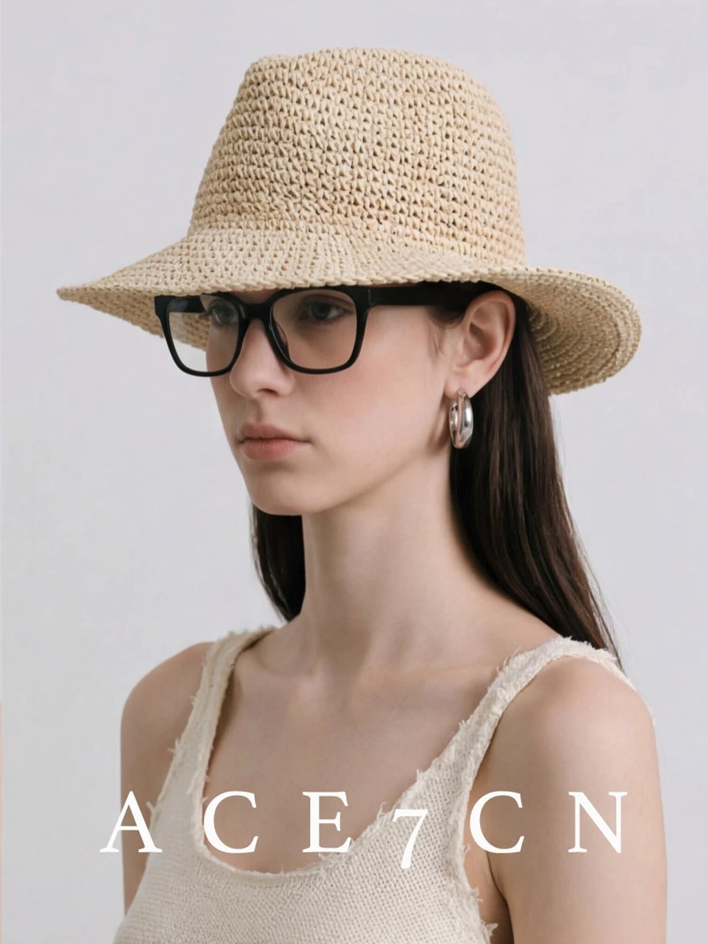 Wide-Brim Soft Straw Western Hat — ACE7CN