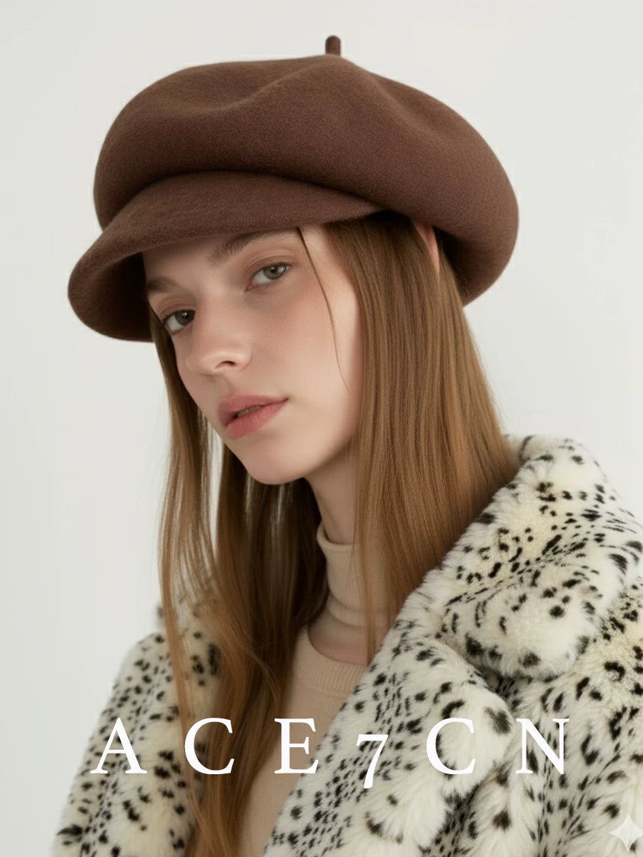 Pure Wool Newsboy Cap — ACE7CN