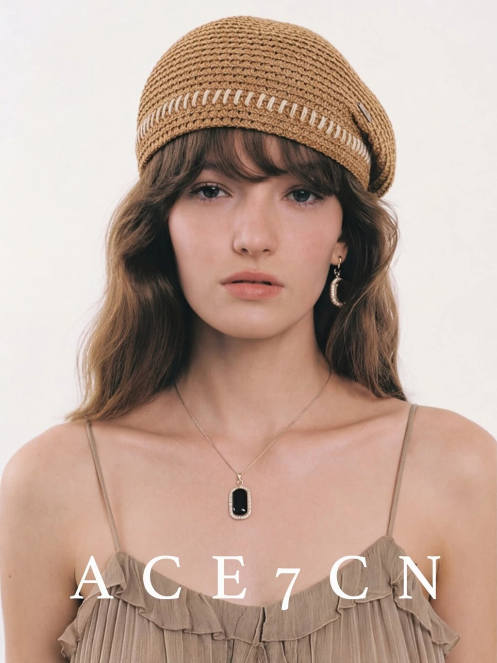 Hand-Stitched Openwork Painter Beret — ACE7CN