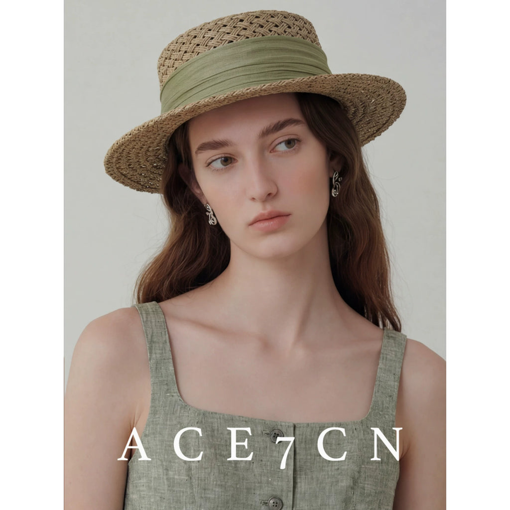 Openwork Silk-Straw Fedora — ACE7CN