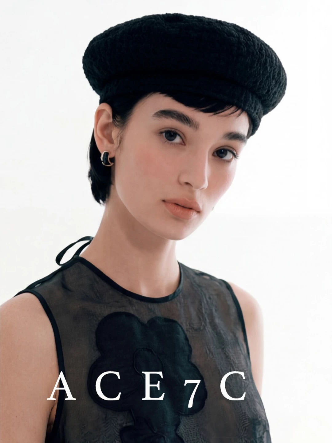 Petite Tweed Painter Beret — ACE7CN