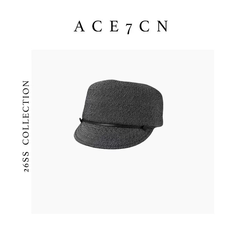 Woven Straw Riding Cap — ACE7CN