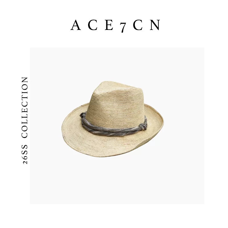 Hand-Crochet Raffia Hat — ACE7CN