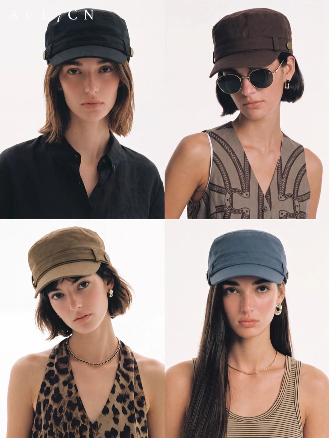 Flat-Top Workwear Equestrian Cap — ACE7CN