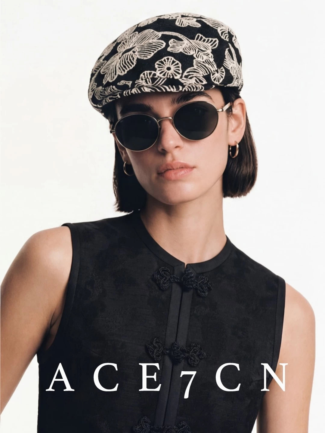 Floral Crochet Flat Cap — ACE7CN