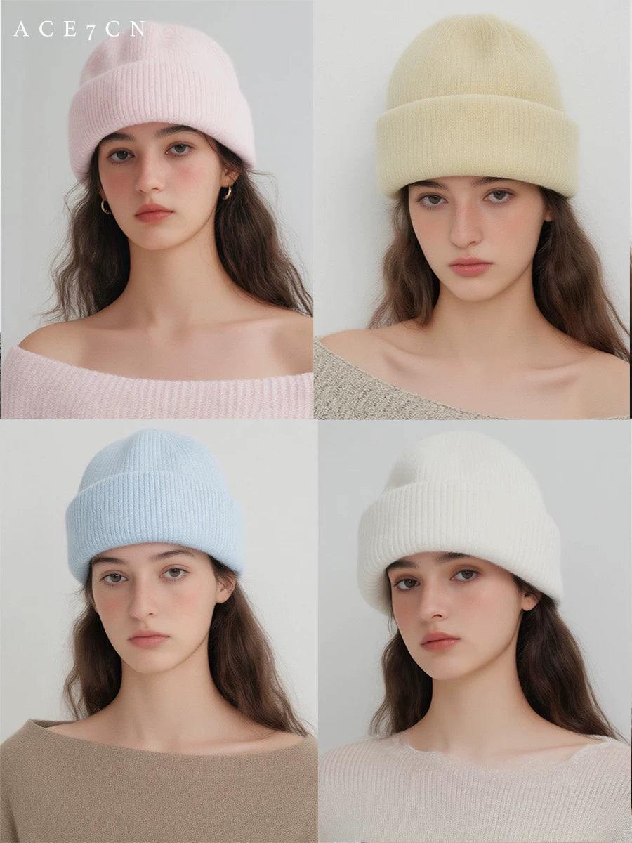 Muted-Pastel Ear-Flap Beanie — ACE7CN