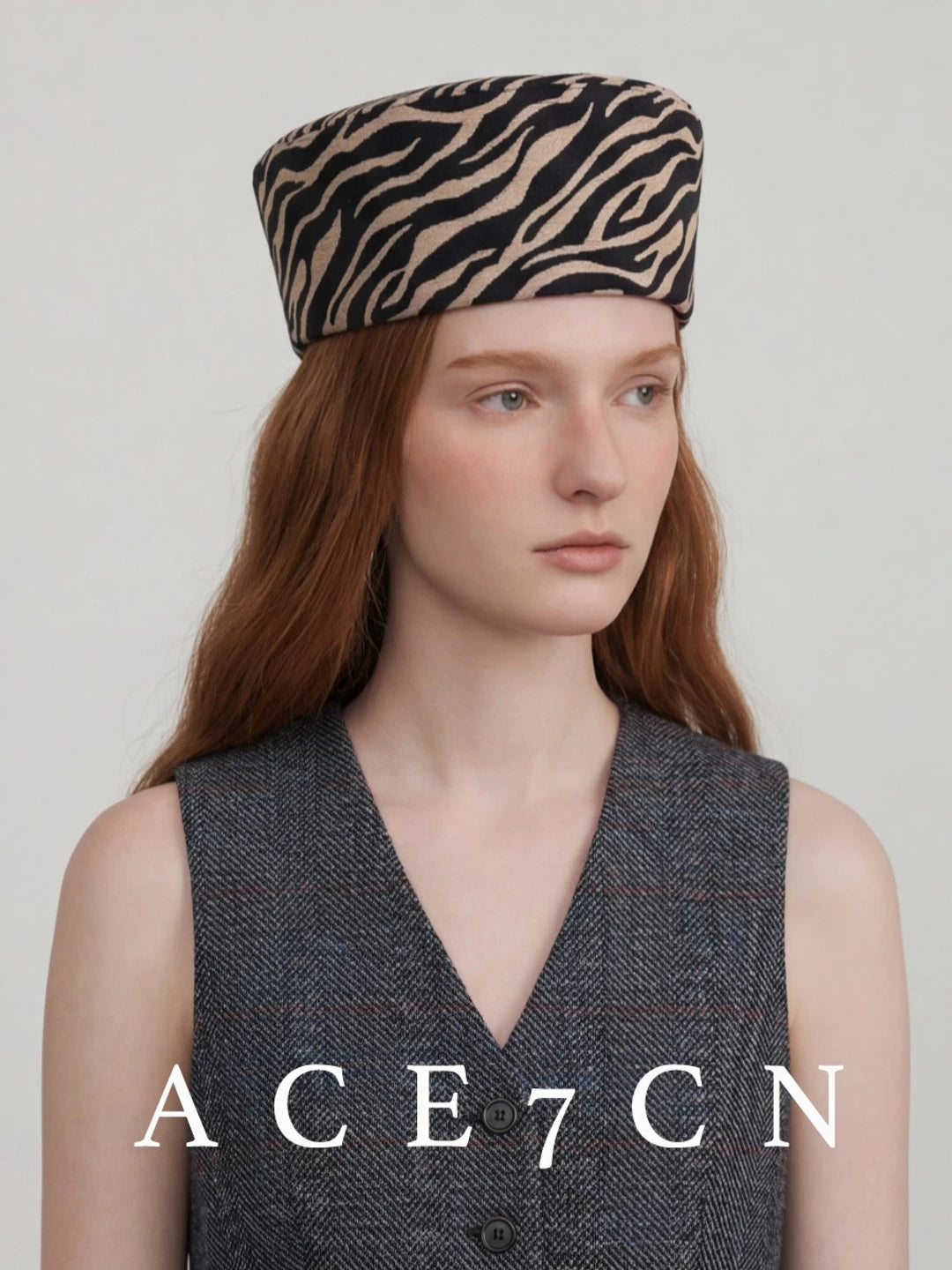 Zebra Pillbox Hat — ACE7CN