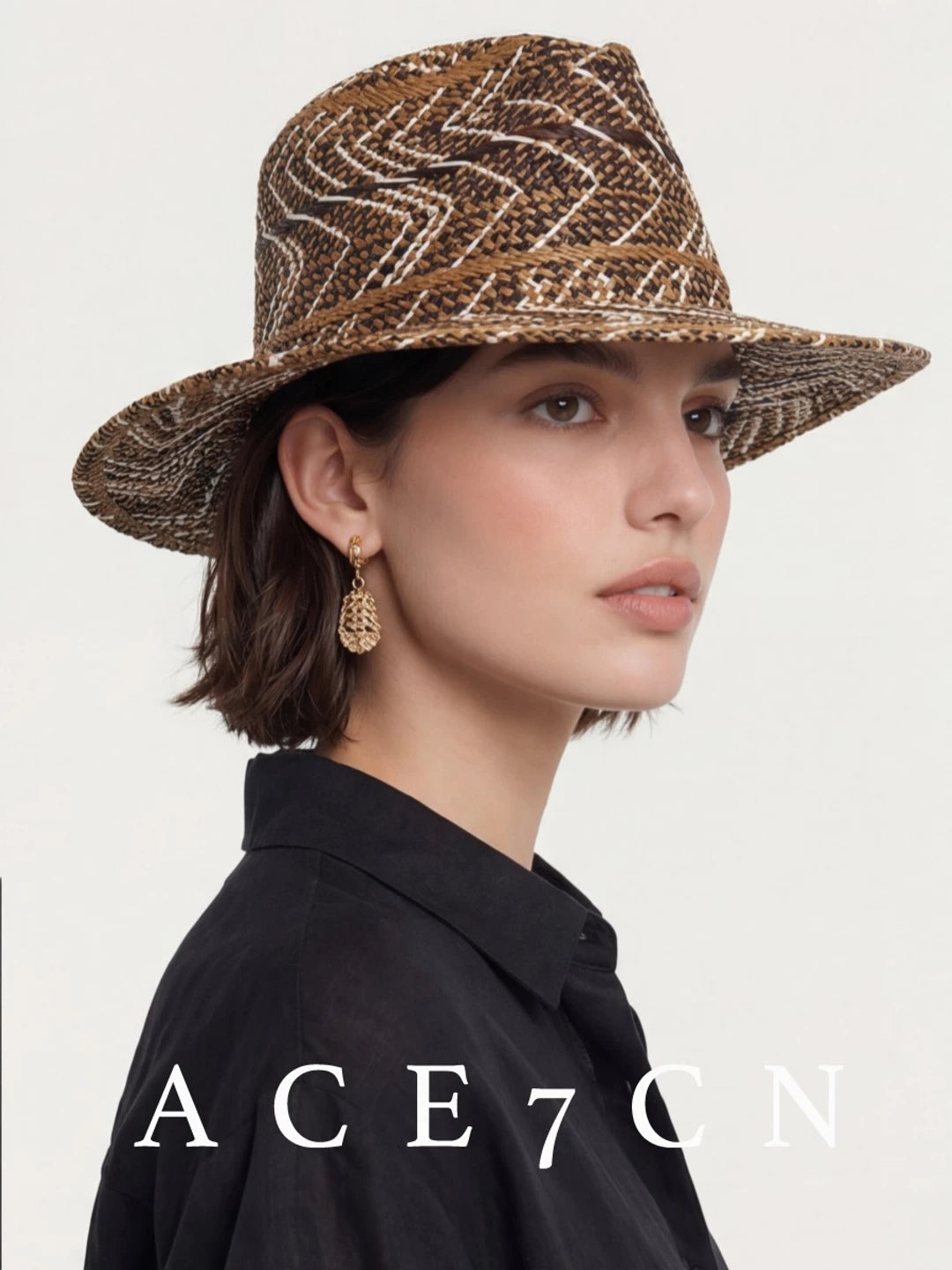 Hand-Woven Straw Panama Hat — ACE7CN