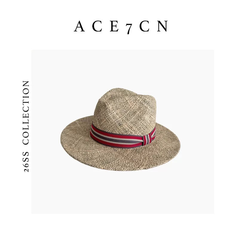 Woven Seagrass Fedora — ACE7CN