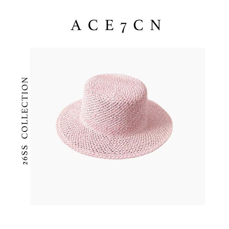 Blush-Dyed Straw Fedora — ACE7CN