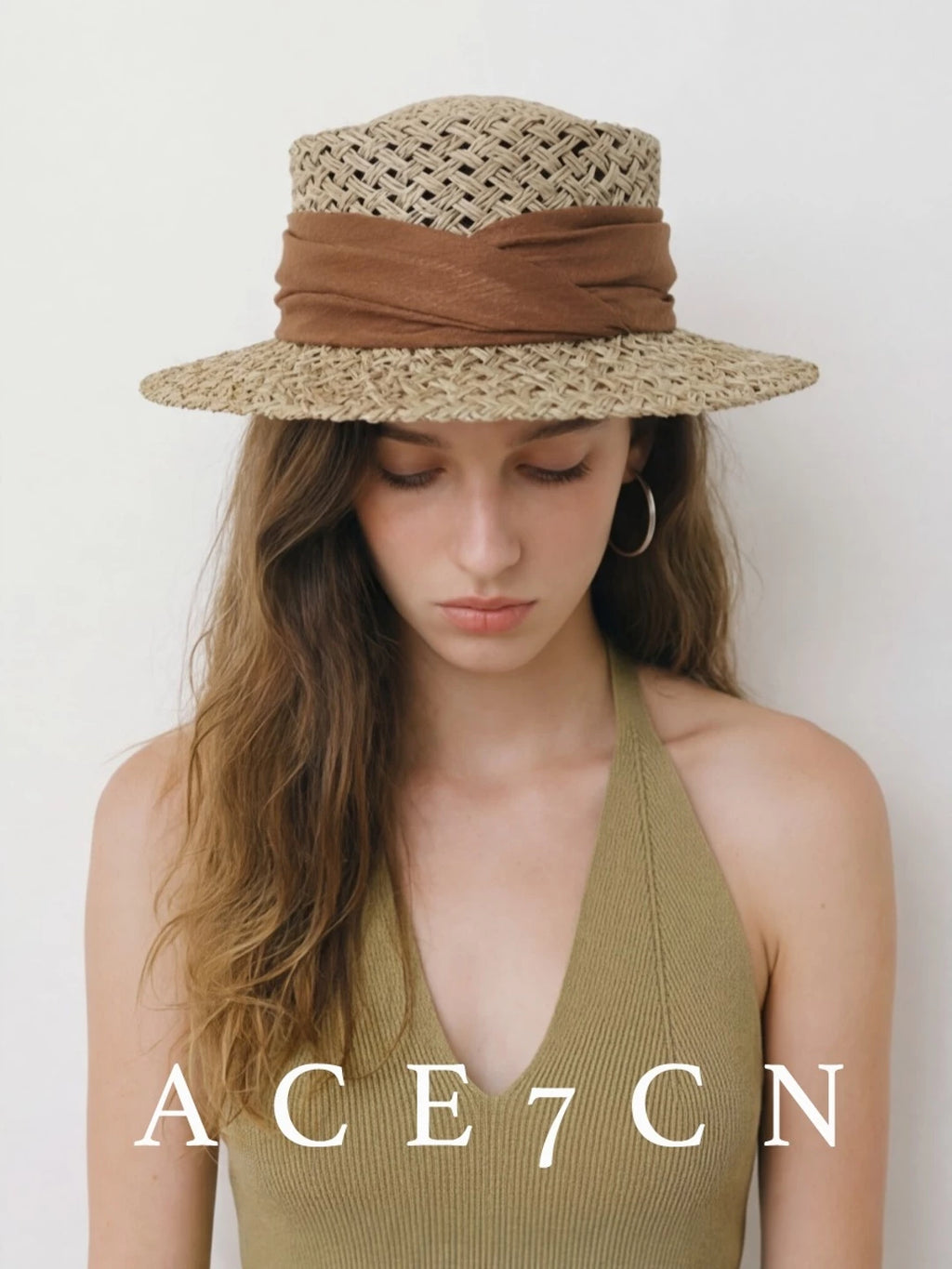 Fine-Woven Straw Fedora — ACE7CN