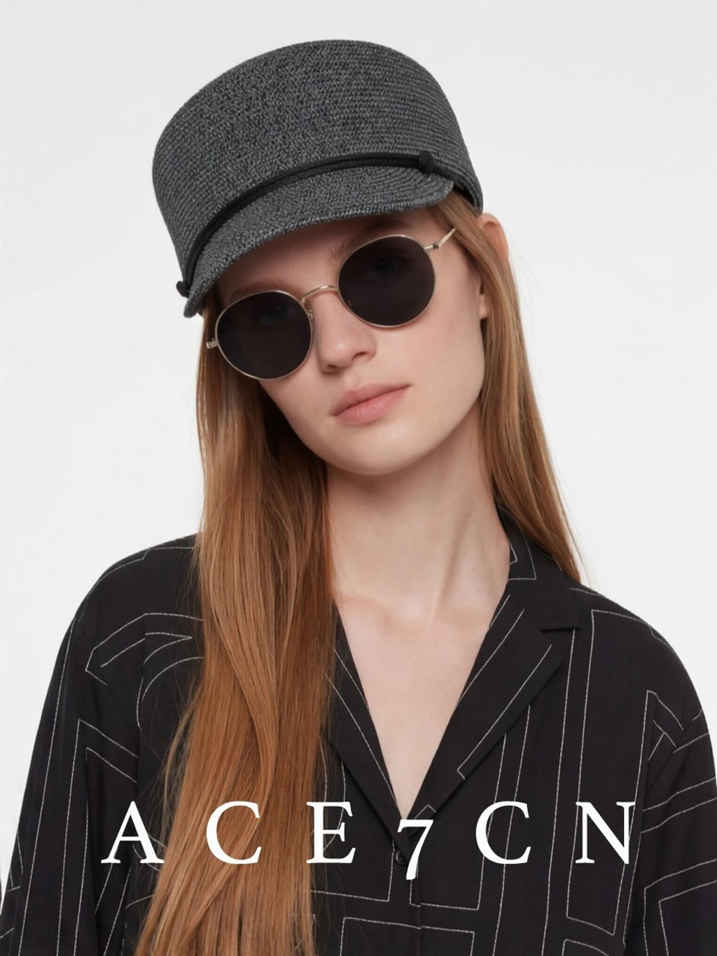 Woven Straw Riding Cap — ACE7CN