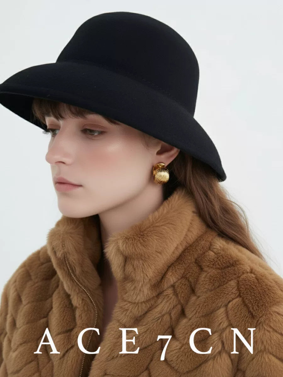 Wide-Brim Wool Fedora — ACE7CN
