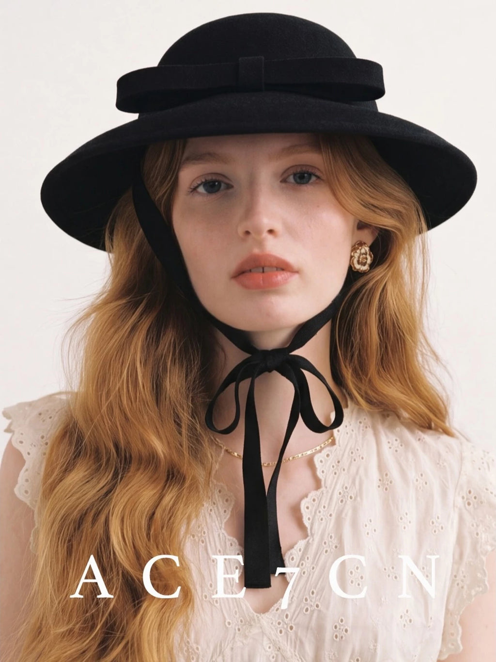 Tie-Bow Wool Cloche — ACE7CN