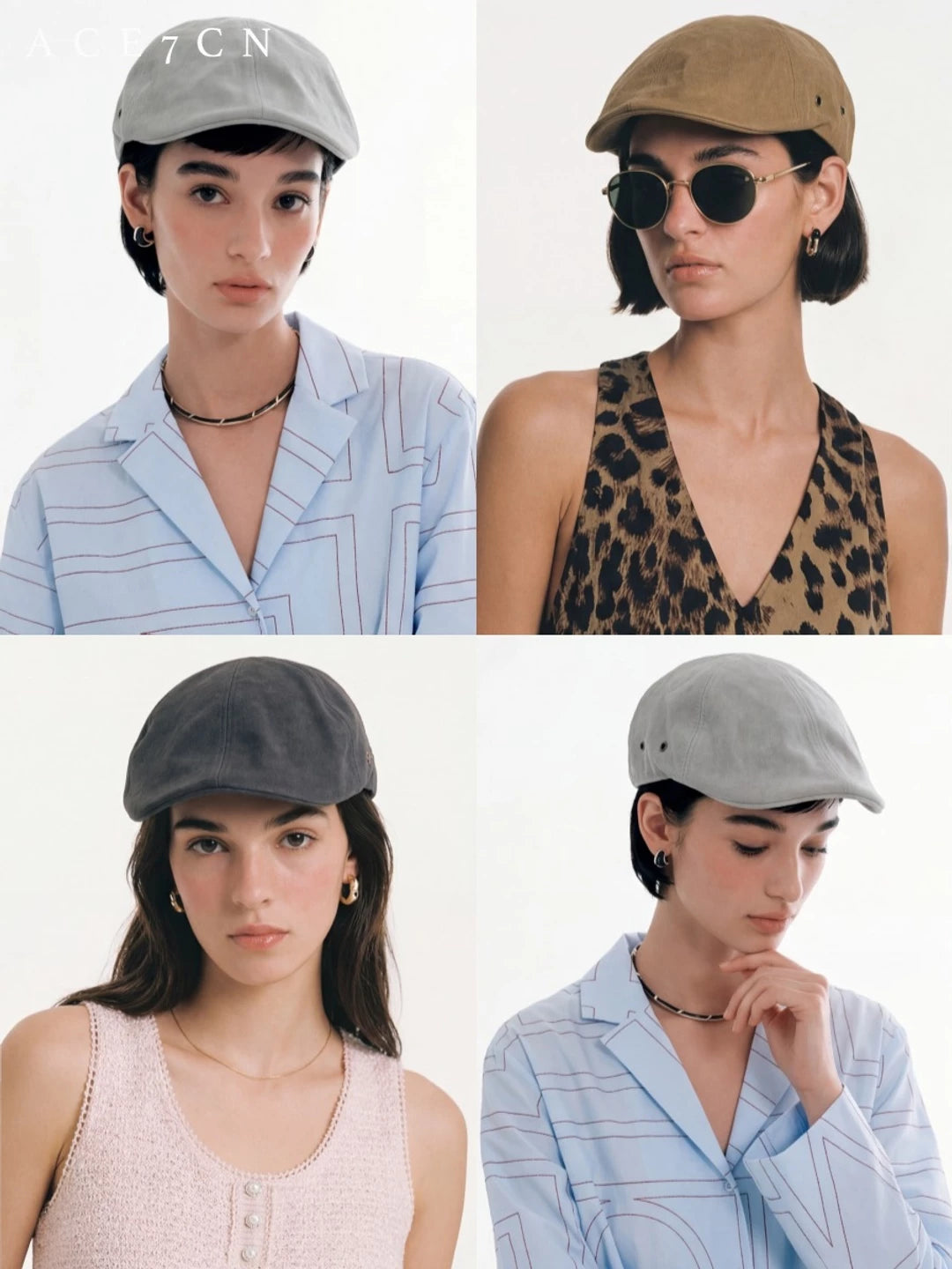 Sand-Washed Newsboy Cap — ACE7CN