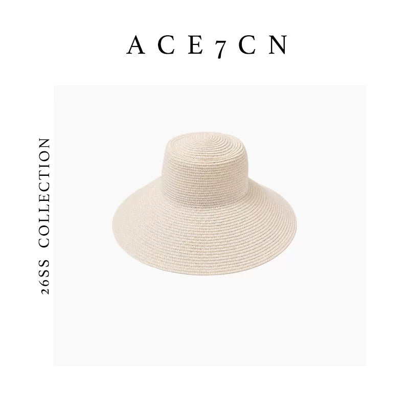 Wide-Brim Straw Sun Hat — ACE7CN
