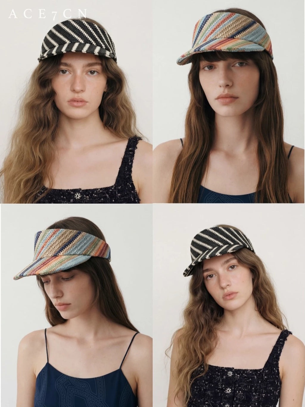 Hand-Woven Straw Headband Visor — ACE7CN