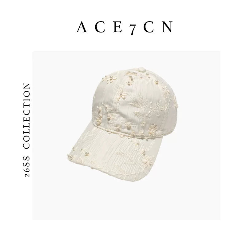 Beaded Embroidered Equestrian Cap — ACE7CN