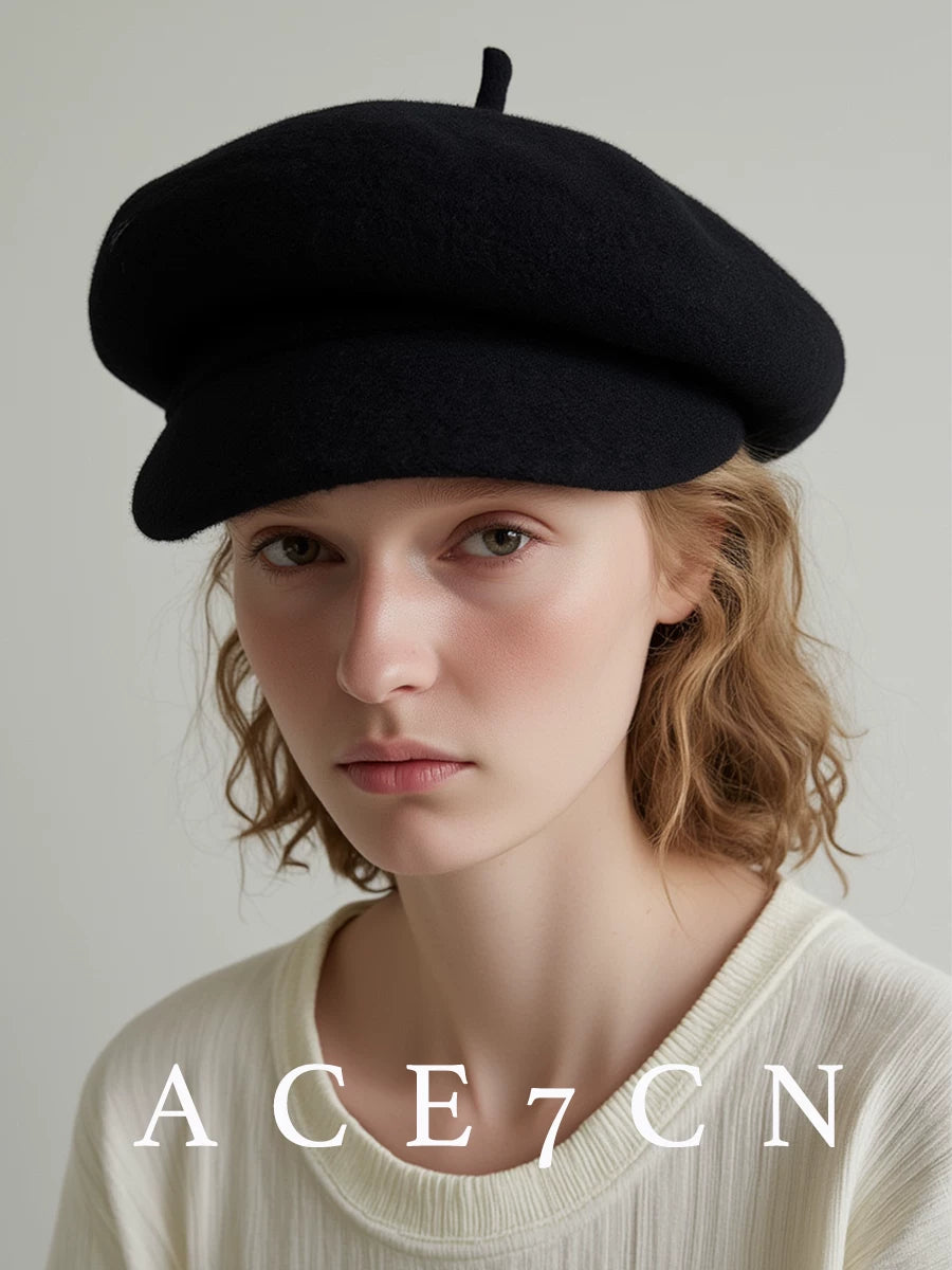 Pure Wool Newsboy Cap — ACE7CN