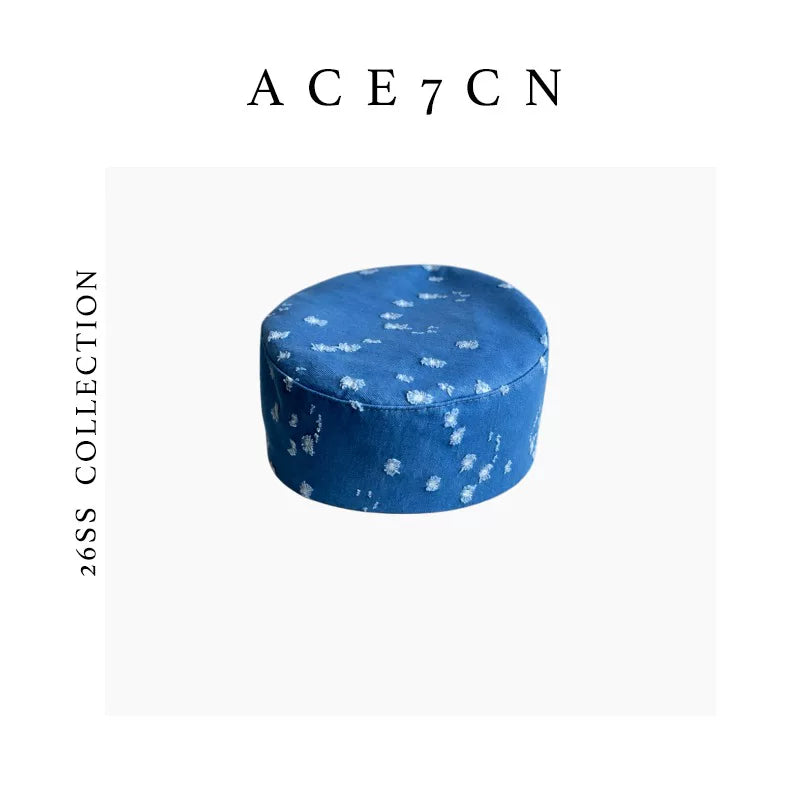 Denim Pillbox Hat — ACE7CN