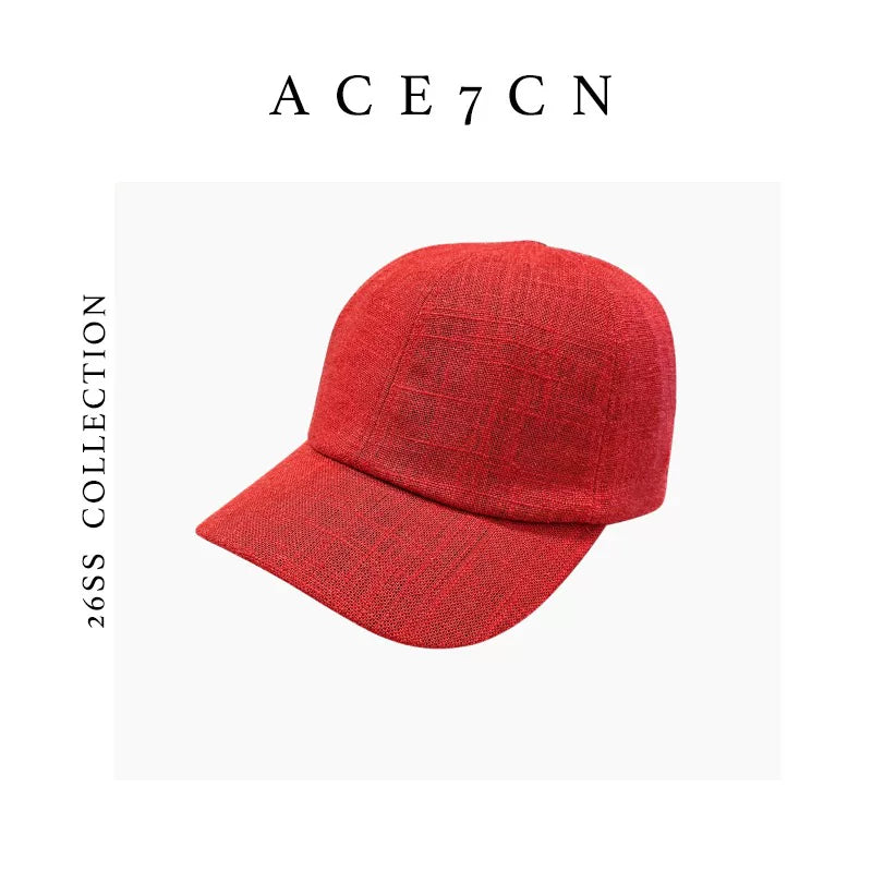 Soft-Crown Linen Baseball Cap — ACE7CN