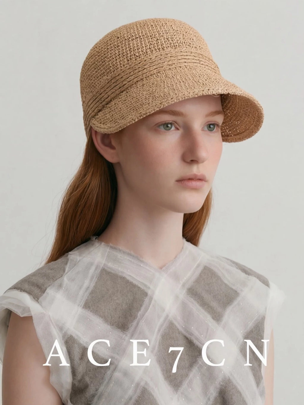 Wide-Brim Raffia Equestrian Hat — ACE7CN