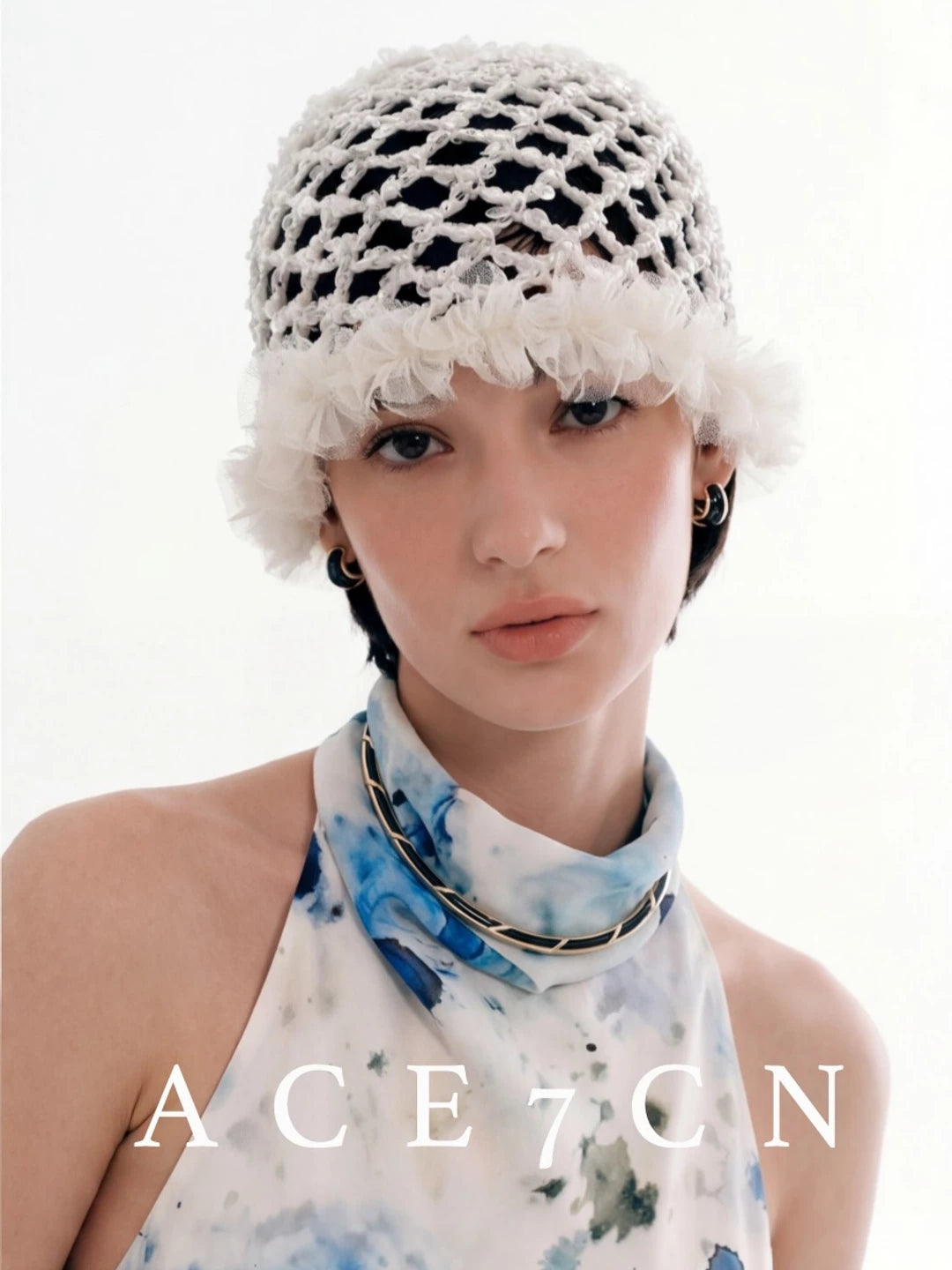 Sequin-Lace Crochet Beanie — ACE7CN