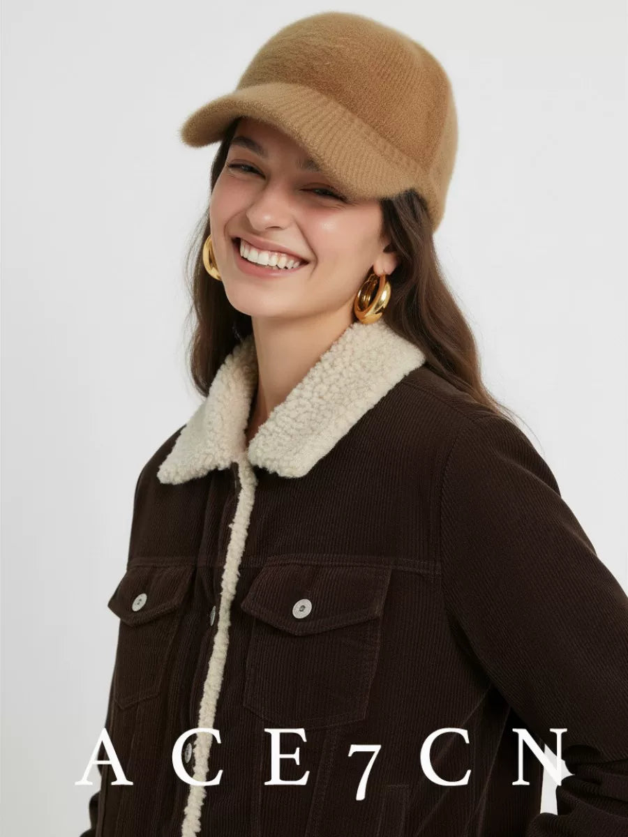Urban Casual Knit Beanie No-Makeup Essential Warm Fluffy