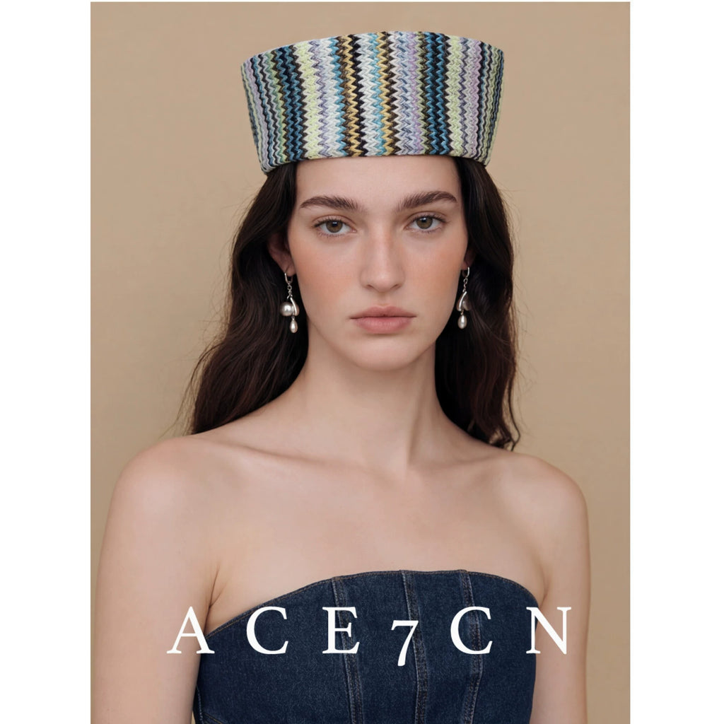 Woven Tweed Pillbox Hat — ACE7CN