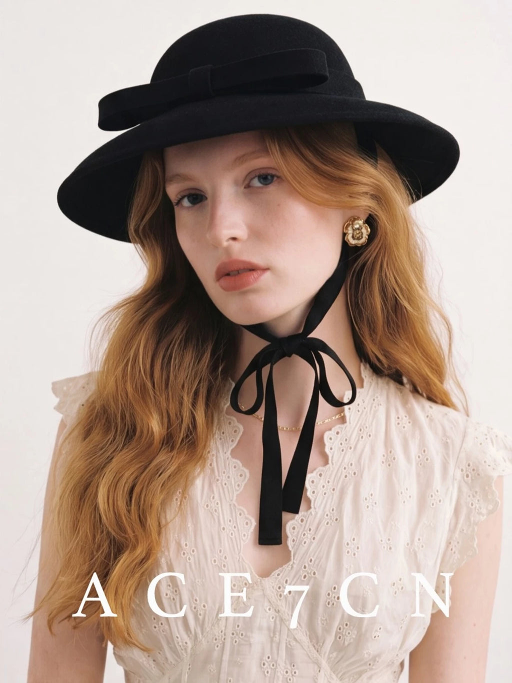 Tie-Bow Wool Cloche — ACE7CN