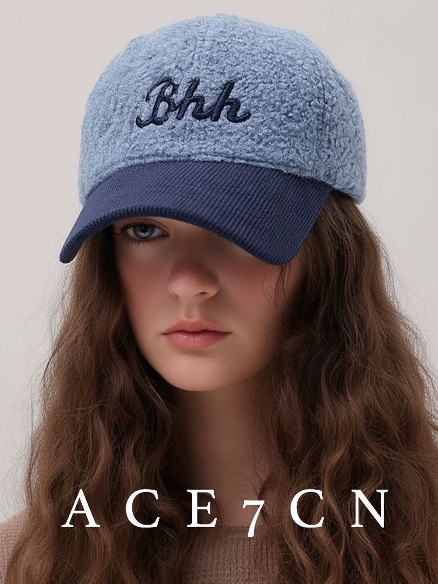 Sherpa-Panel Corduroy Baseball Cap — ACE7CN