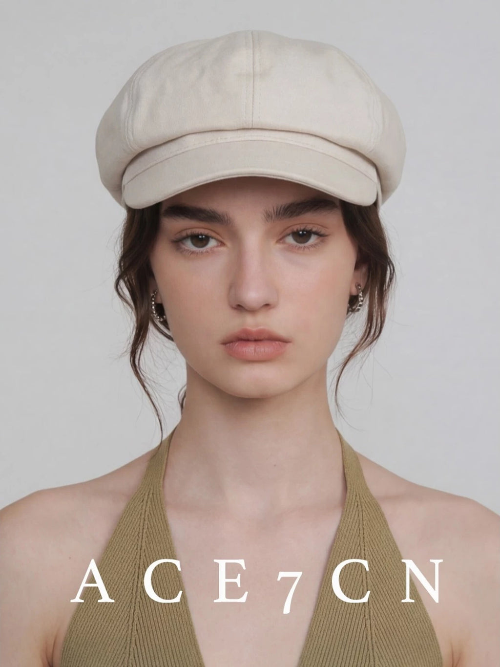 Matte Cotton Newsboy Cap — ACE7CN