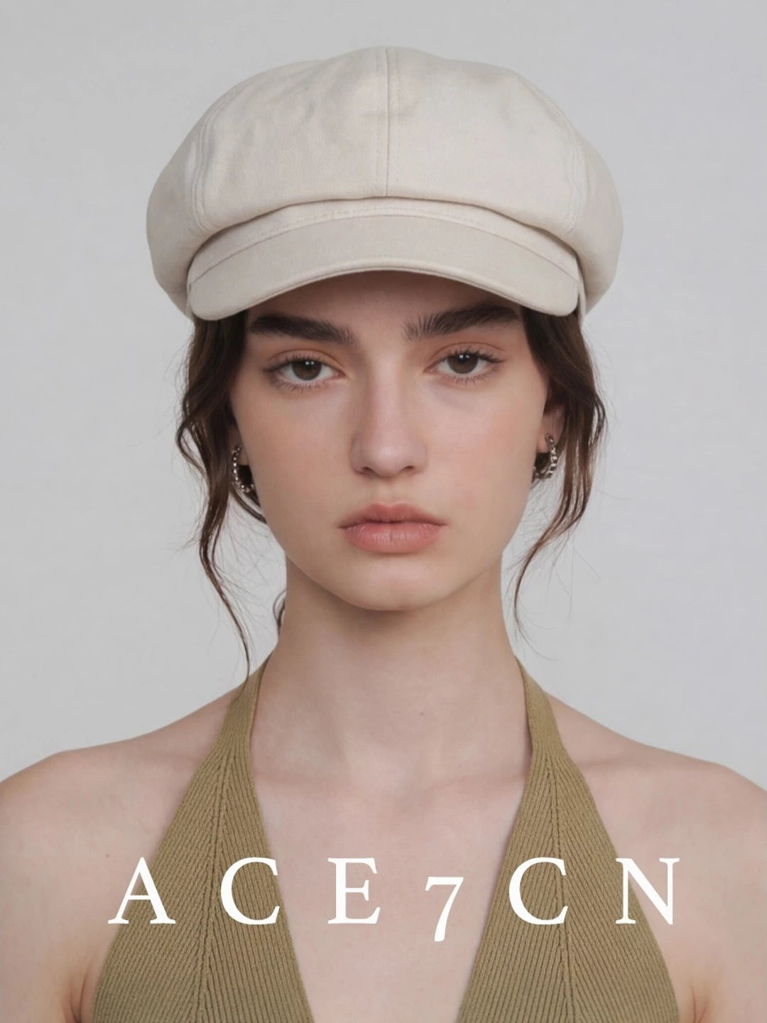 Matte Cotton Newsboy Cap — ACE7CN