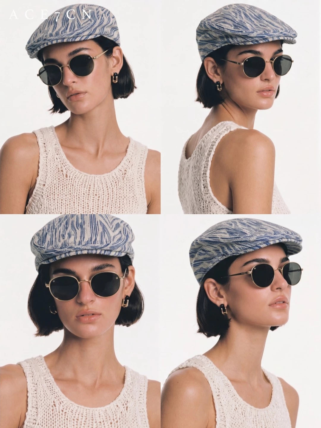 Branch-Texture Flat Cap — ACE7CN