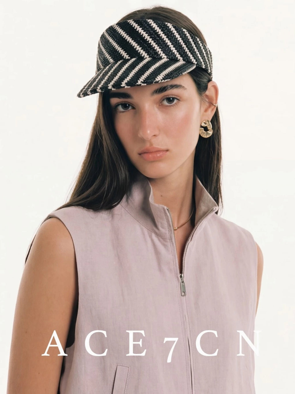 Rainbow-Stripe Headband Visor — ACE7CN