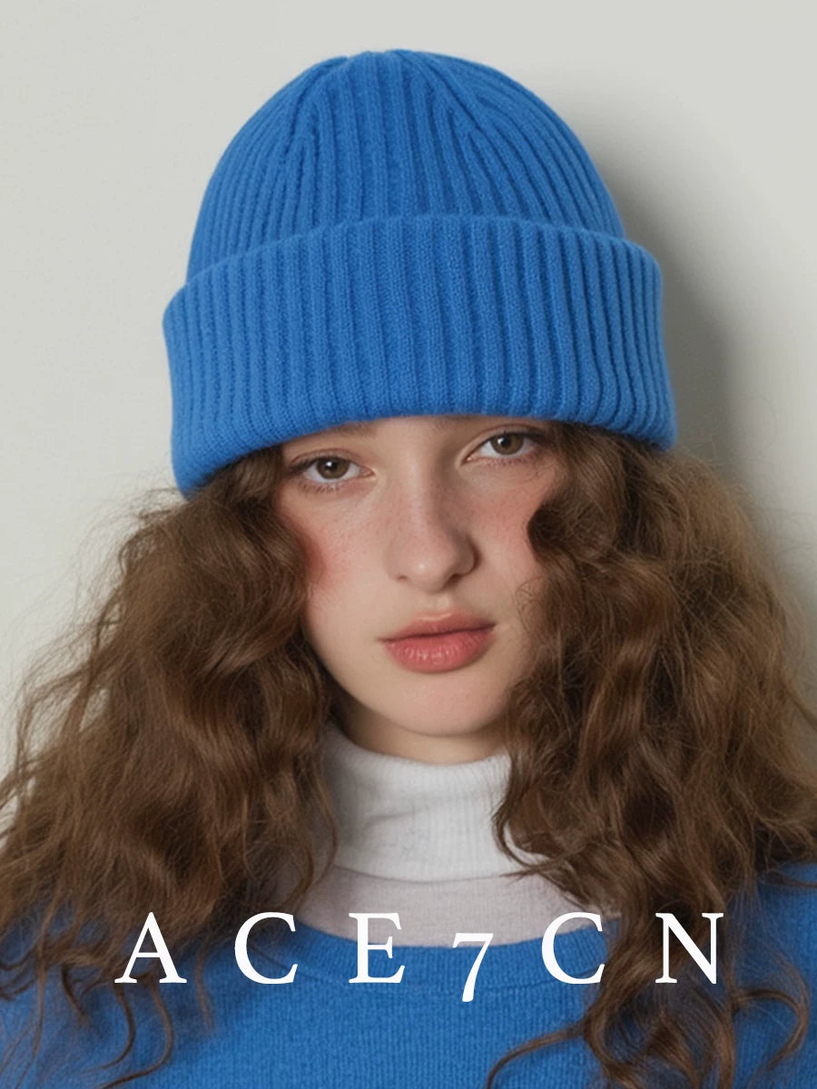 Roll-Brim Knit Beanie — ACE7CN