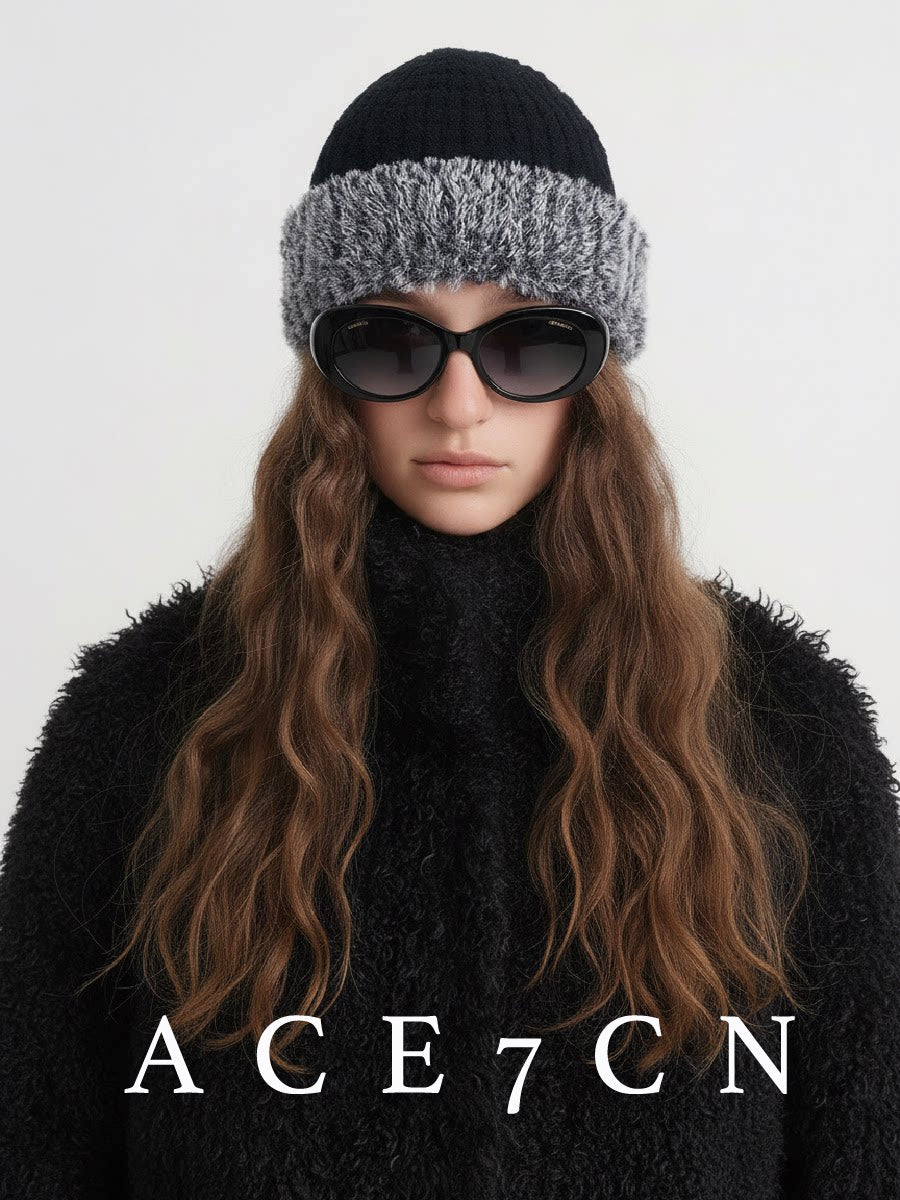 Pineapple-Stitch Cuffed Beanie — ACE7CN