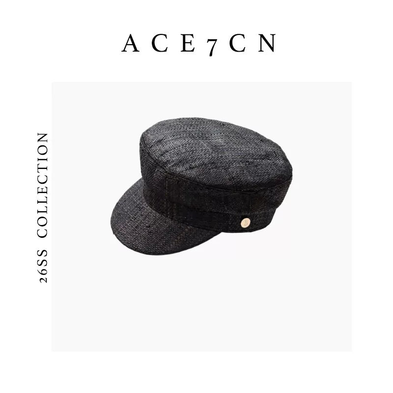 Custom-Dyed Straw Sailor Cap — ACE7CN