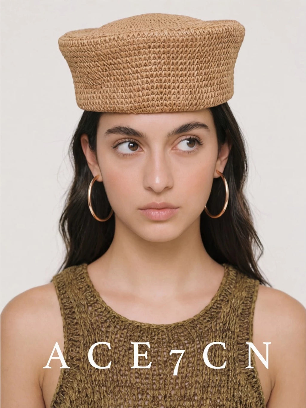 Hand-Woven Straw Pillbox Hat — ACE7CN