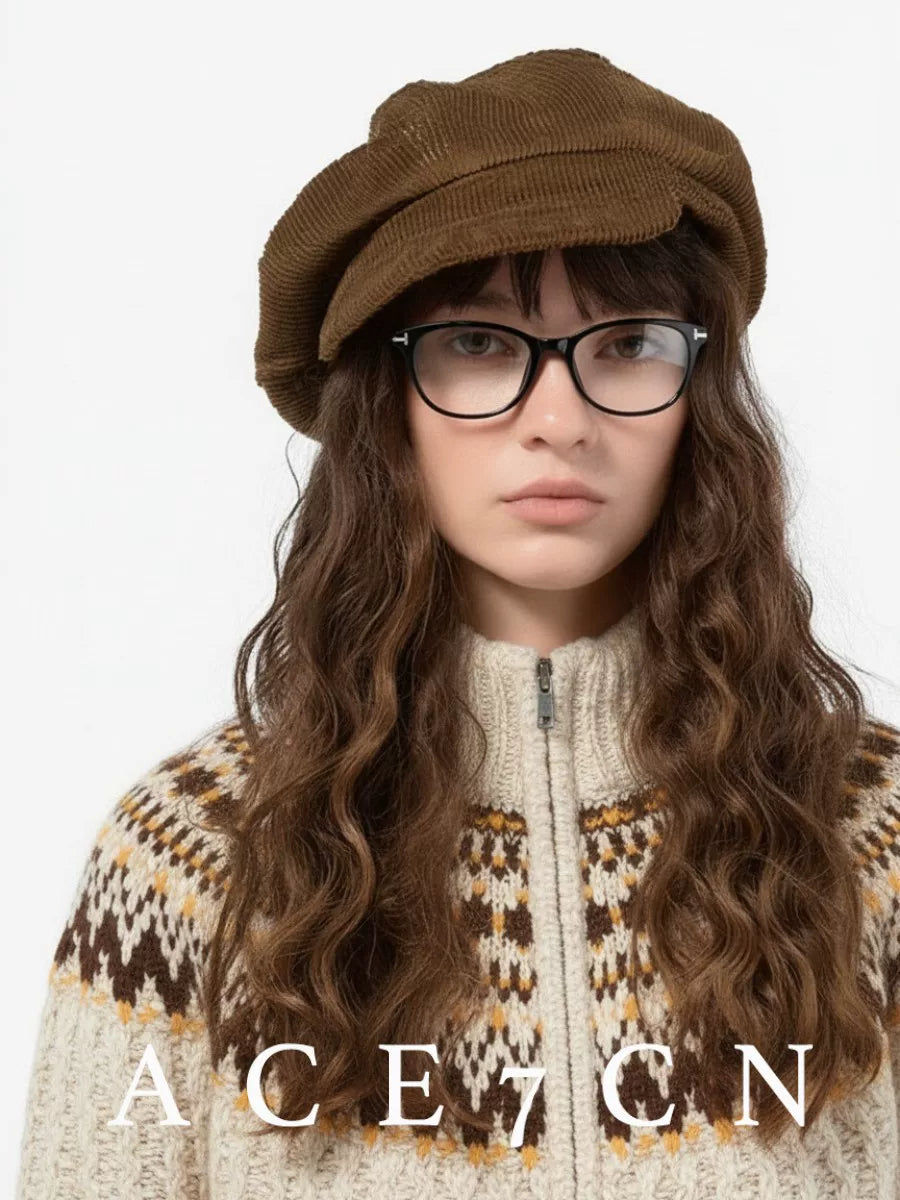 Corduroy Newsboy Cap — ACE7CN