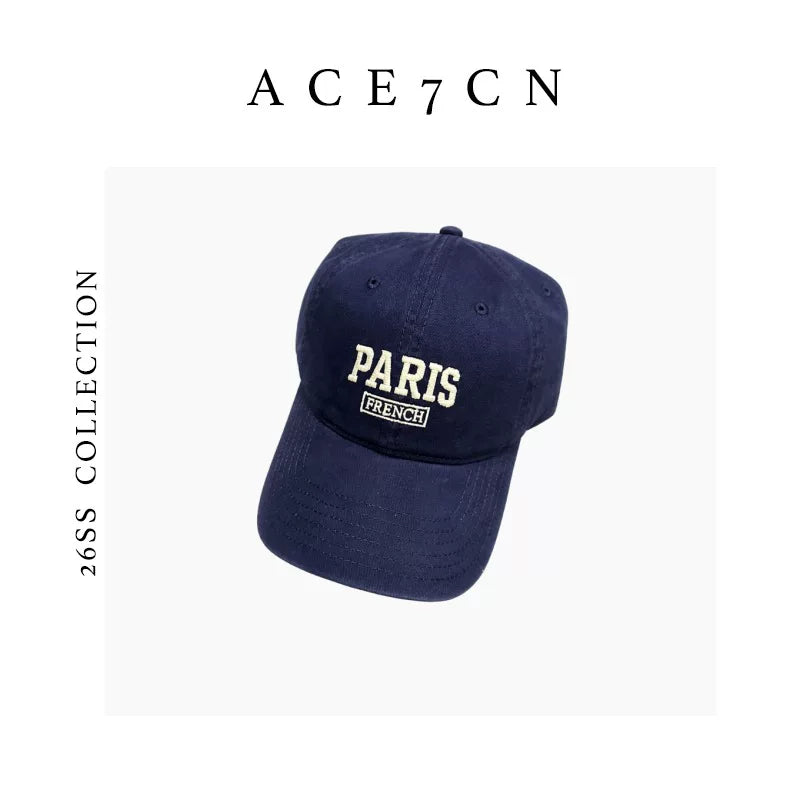 Paris-Embroidered Baseball Cap — ACE7CN