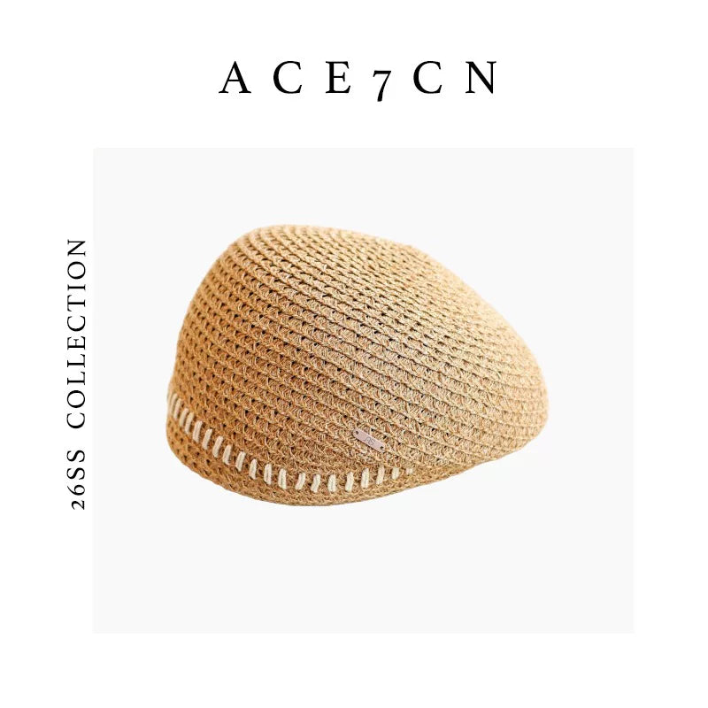 Hand-Stitched Openwork Painter Beret — ACE7CN