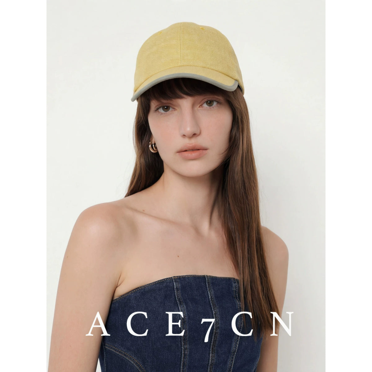 Bound-Edge Linen Baseball Cap — ACE7CN