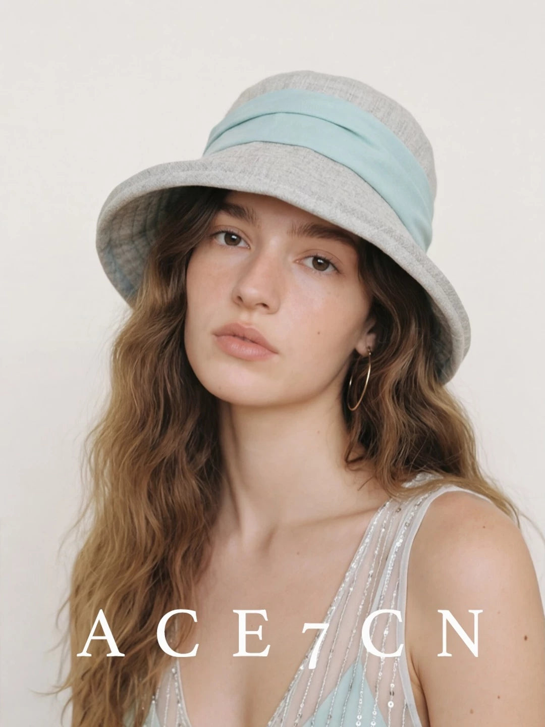 Tie-Strap Roll-Brim Bucket Hat — ACE7CN
