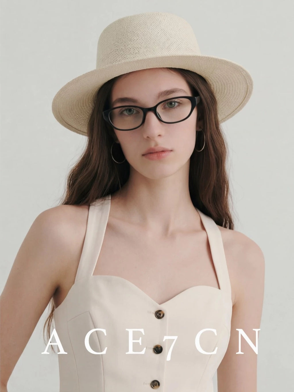 Short-Brim Straw Cowboy Hat — ACE7CN
